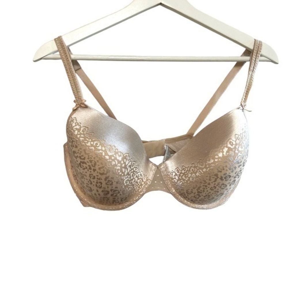 Wacoal 36DD 853134 Wild Bunch Contour Bra underwire lined nude snow leopard prin